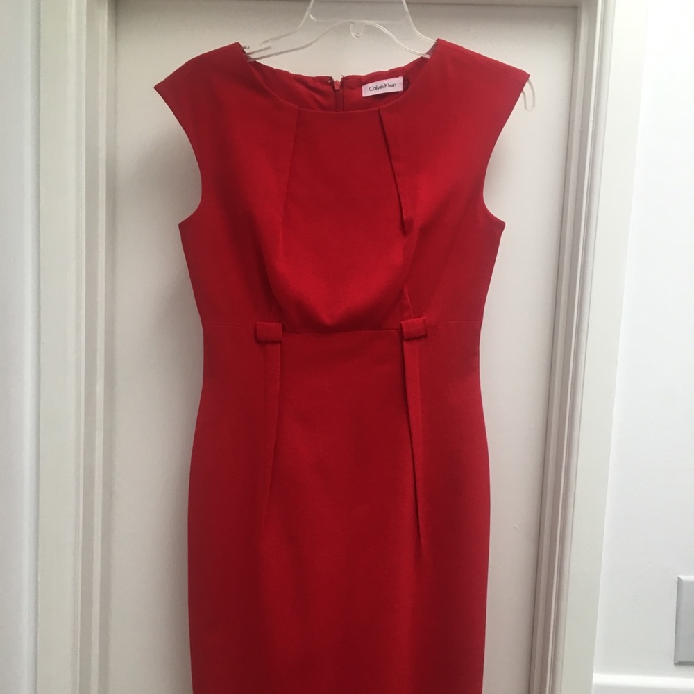 Calvin Klein red work dress